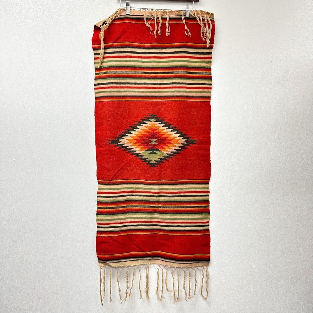 Unbranded Woven Southwestern Multicolor Table Runner Red 44" x 21"